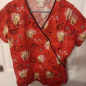 Baby Tweety scrub top